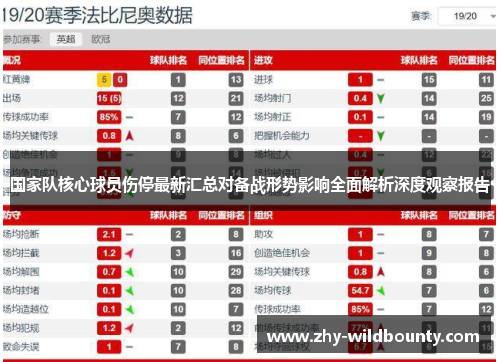 国家队核心球员伤停最新汇总对备战形势影响全面解析深度观察报告